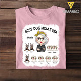 Personalized Best Dog Mom Ever Dog Lovers Gift Tshirt Printed PNPN2004