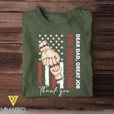Personalized Dear Dad, Great Job We're Awesome Thank You Father's Day Gift T-shirt Printed QTPN2404