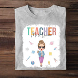 Personalized Teacher with Name Gift for Teachers T-shirt Printed PNBQT2104
