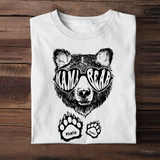 Personalized Bear Mama with Kid Name T-shirt Printed QTHQ2504