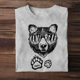 Personalized Bear Mama with Kid Name T-shirt Printed QTHQ2504