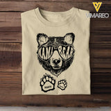 Personalized Bear Mama with Kid Name T-shirt Printed QTHQ2504