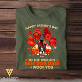 Personalized Happy Father's Day To The World's Best Dog Dad I Woof You Gift for Father for Dad Tshirt PNBQT2504