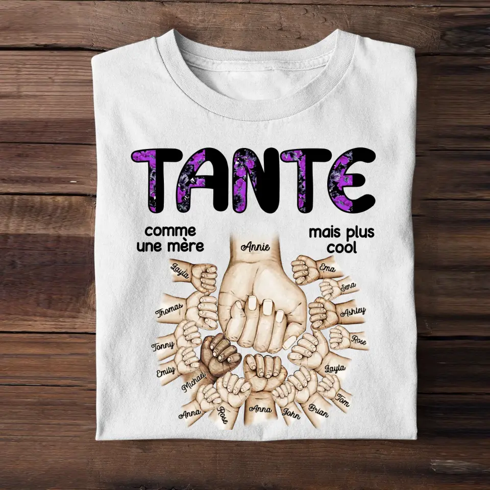 Personalized Tante Hand Kid Name T-shirt Printed 23APR-BQT26
