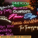 Personalized Best Dad Ever Hand Kid Name Circle Neon Led Sign Printed PNPN2704