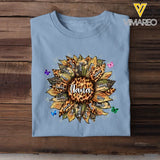 Grandma Mom Sunflower Butterfly Kids' Custom Names Tshirt Printed 23APR-QT28