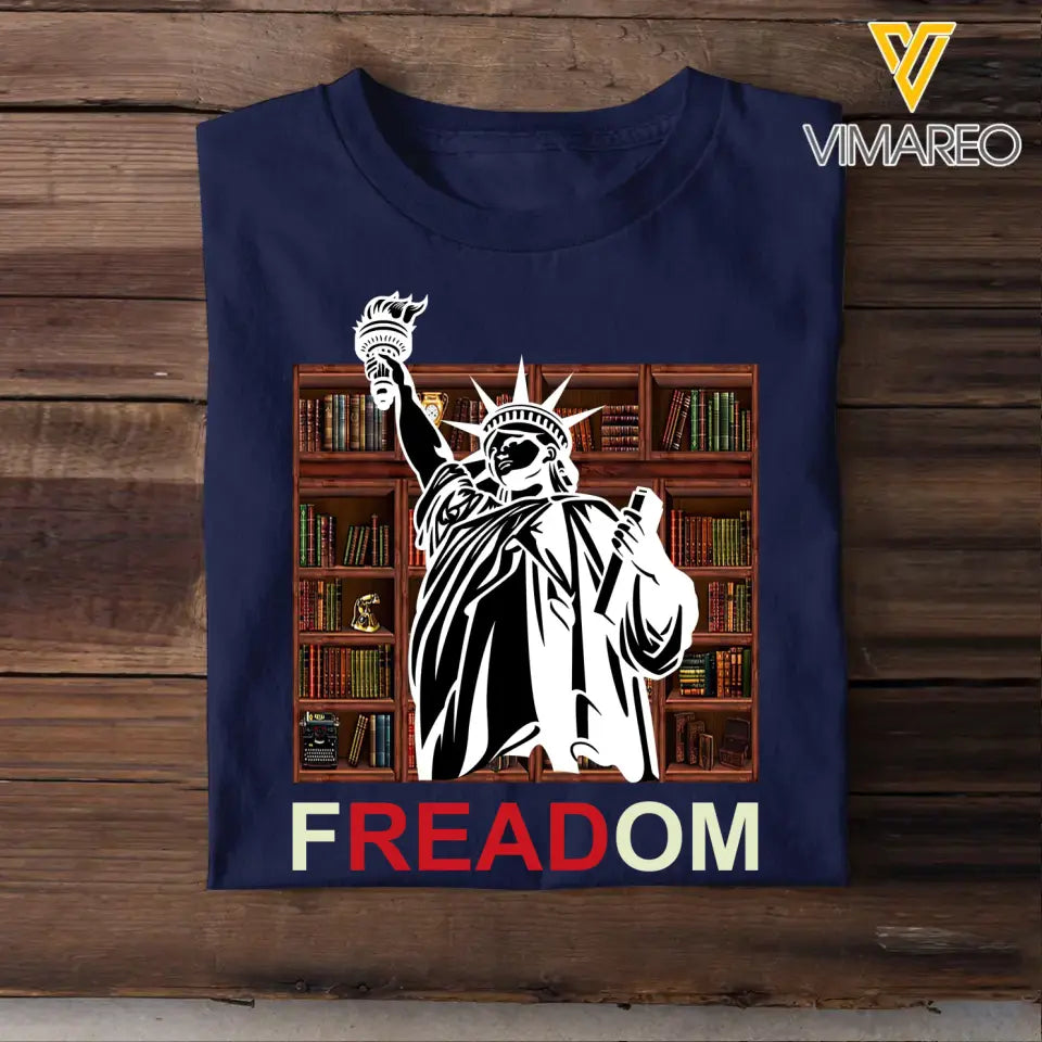 Personalized Freadom Book Lover, Reading Lover Tshirt Printed QTQT5523