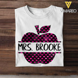 Personalized Teacher Apple Custom Name Tshirt Printed 23MAY-PTN08