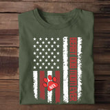 Personalized Beast Dog Mom Ever US Flag Paw with Dog Name Tshirt Printed 23MAY-TB13