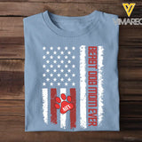 Personalized Beast Dog Mom Ever US Flag Paw with Dog Name Tshirt Printed 23MAY-TB13