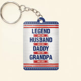 Personalized Upload Your Grandpa Photo with Name Legend Husband Daddy Grandpa Since Year Acrylic Keychain Printed PNHQ1505