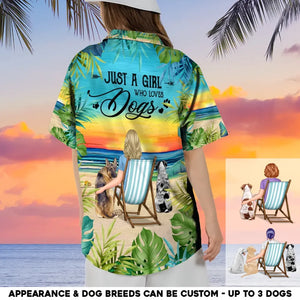 Personalized Just A Girl Who Loves Dogs Dog Mom Dog Lovers Gift Hawaii Shirt Printed PNHQ1705