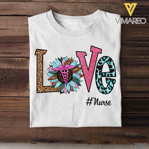 Personalized Love Nurse Title T-shirt Printed QTTB2205