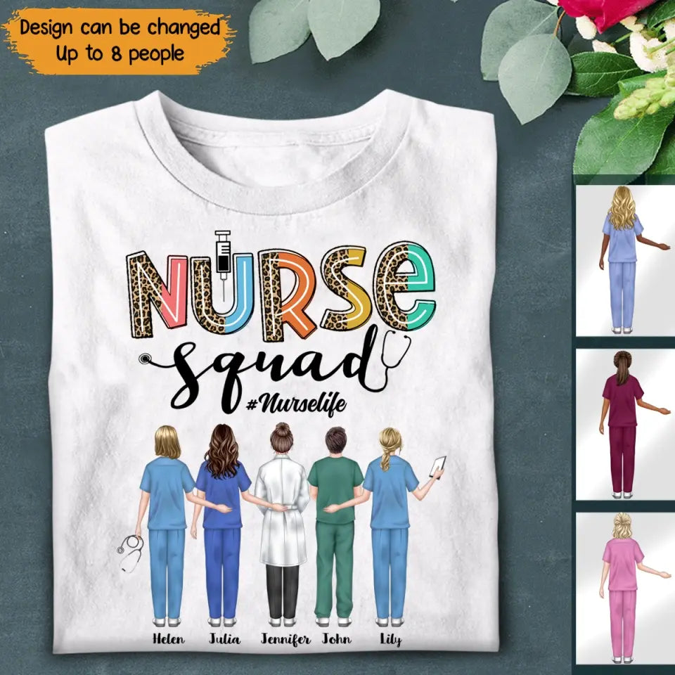 Personalized Nurse Squad Gift For Nurses T-shirt Printed HTHPN2305