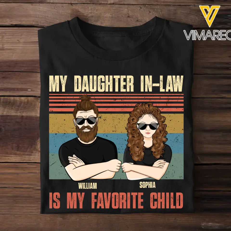 Personalized My Daughter In-Law Is My Favorite Child T-shirt Printed QTDT2405