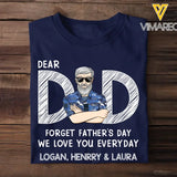 Personalized Dear Dad Forget Father's Day We Love You Everyday Australian Veteran/Soldier Rank Camo with Name T-shirt Printed 23MAY-BQT25