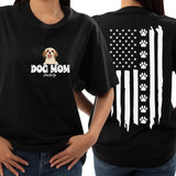 Personalized Dog Mom Flag Dog Lovers T-Shirt Printed QTHQ3006