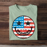 Personalized American Grandma Flag With Kids Name Tshirt Printed QTBQT0506