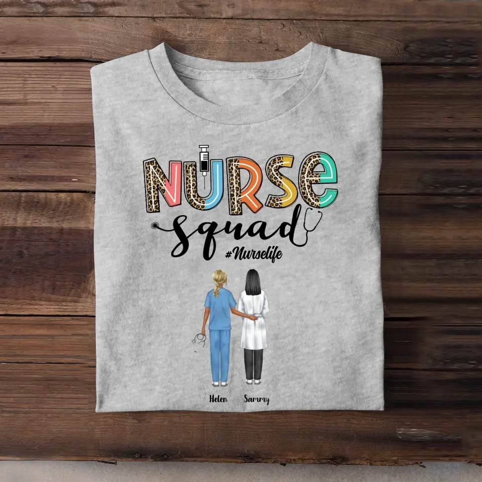 Personalized Nurse Squad Gift For Nurses T-shirt Printed HTHPN2305