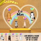 Personalized Cat Mom Rainbow Balloons with Cat Names Cat Lovers Gift Led Lamp Printed PNDT0606