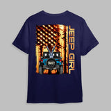 Personalized Jeep Girl Flag T-shirt Printed MTDT0606