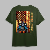 Personalized Jeep Girl Flag T-shirt Printed MTDT0606