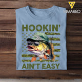 Personalized Hookin Aint Easy Fishing Lover T-shirt Printed QTHQ1406