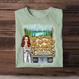 Personalized Girl & Jeep Hearts with Kid Names T-shirt Printed PNDT1406