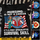 Personalized Nursing Is Not A Career Cool Nurse On Flag 2D Printed Tshirt