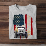 Personalized Jeep Girl Colorful Flag Tshirt Printed QTDT1906