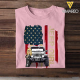 Personalized Jeep Girl Colorful Flag Tshirt Printed QTDT1906