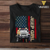 Personalized Jeep Girl Colorful Flag Tshirt Printed QTDT1906