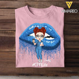 Personalized Nurse Chibi On Glitter Sexy Lips Gifts For Nurse 2D Printed Tshirt