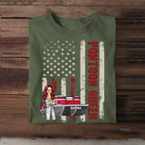 Personalized Pontoon Queen Flag Background T-shirt Printed 23JUN-PN21