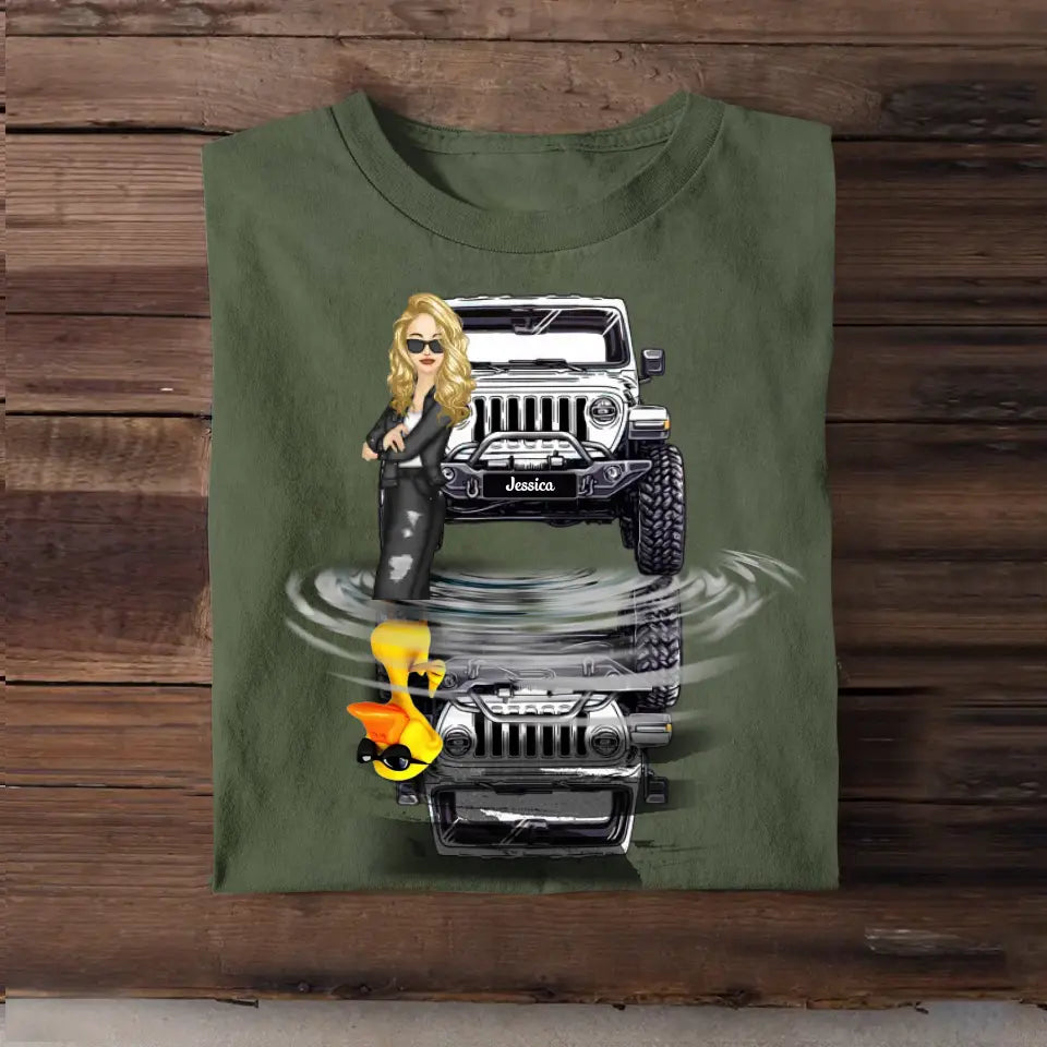 Personalized Jeep Girl Duck Jeep Reflection T-shirt Printed 23JUN-DT22