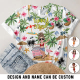 Personalzied Tanned And Tipsy Watercolor Hawaii  3D TShirt Printed QTVH2706