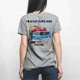 Personalized I'm A Flip Flops Wine And Pontoon Kinda Girl T-shirt Printed MTHN2006