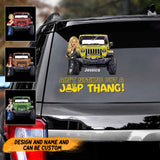 Personalized Jeep Girl Ain't Nothing But A Jeep Thang Decal Printed 23JUN-KVH28