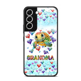 Personalized Grandma Mom Auntie Colorful Cute Turtles With Custom Kids Name Gift For Grandma Phonecase PTN2723