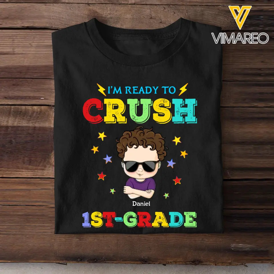 Personalized I'm Ready To Crush 1ST-Grade Kid's T-shirt Printed HTHKVH2706