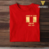 Personalized French Soldier/Veteran Name & Flag T-shirt Printed 23JUL-HQ03