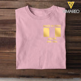Personalized French Soldier/Veteran Name & Flag T-shirt Printed 23JUL-HQ03