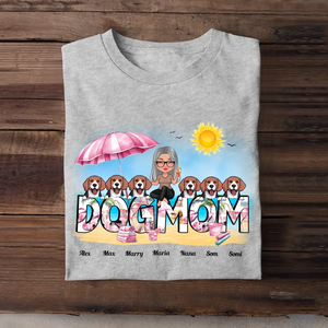 Personalized Dog Mom On The Beach T-shirt Printed MTHN2806