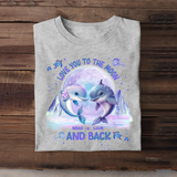 Personalized Love You To The Moon And Back Dolphin Couple T-shirt Printed DT67