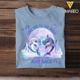 Personalized Love You To The Moon And Back Dolphin Couple T-shirt Printed DT67