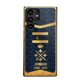 Personalized Royal Golden Spanish Veteran Phonecase Printed 67