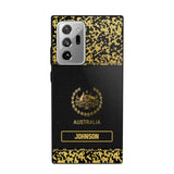 Personalized Australian Veterans Camo Golden Phone Case QTDT0807