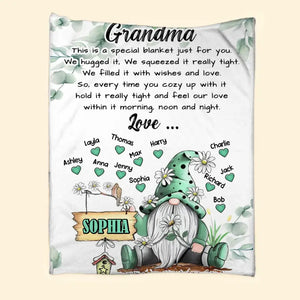 Personalized  Grandma Love From Grandkids Kid Nam Hippie Quilt Blanket Printed 22DEC-HQ29