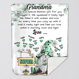 Personalized  Grandma Love From Grandkids Kid Nam Hippie Quilt Blanket Printed 22DEC-HQ29