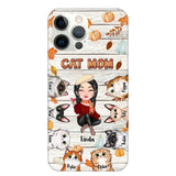 Personalized Cat Mom Fall Season Pumpkin Phonecase Printed MTPN1107